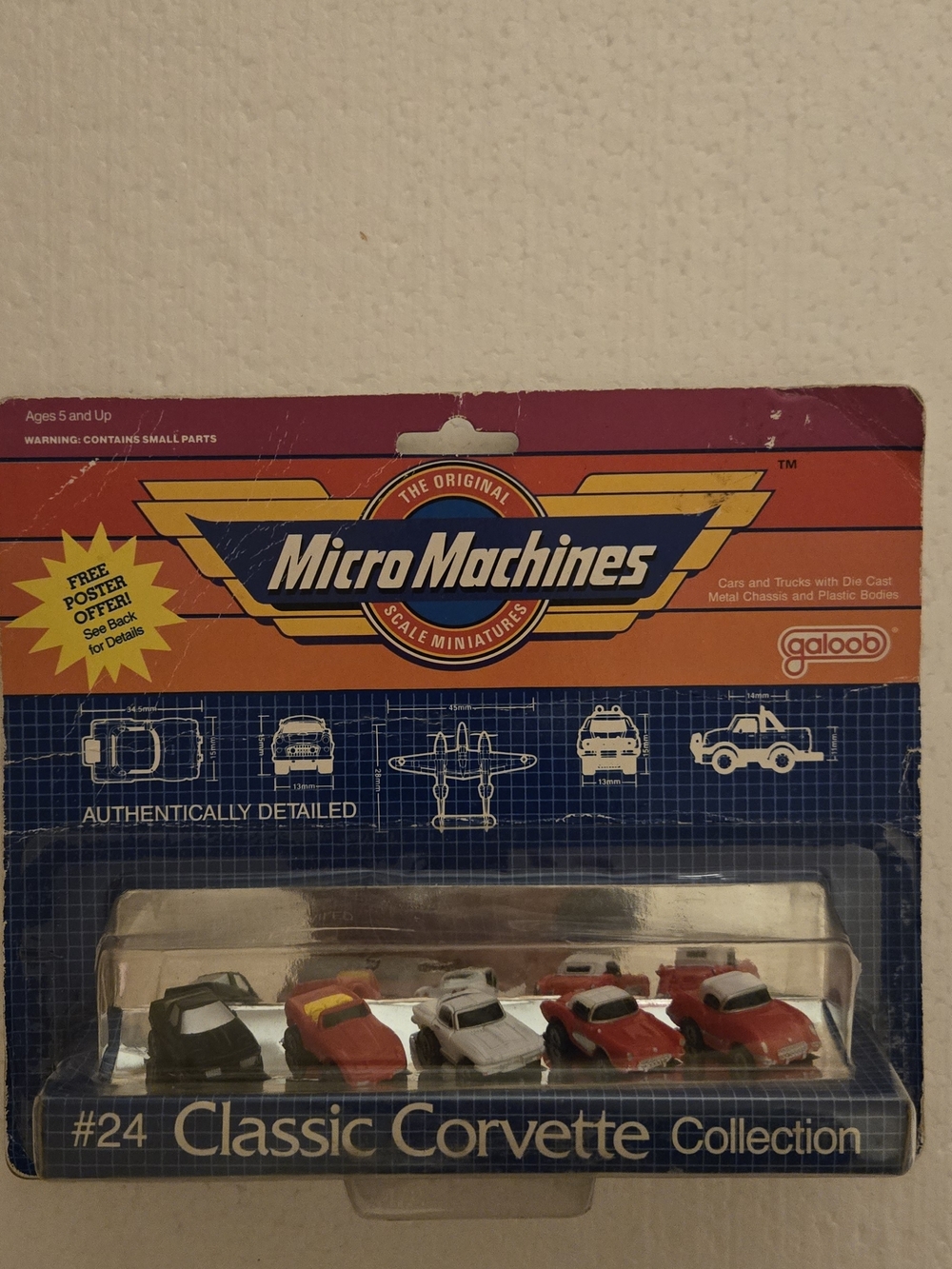Micro Machines Classic Corvette Collection - Red, White, Black